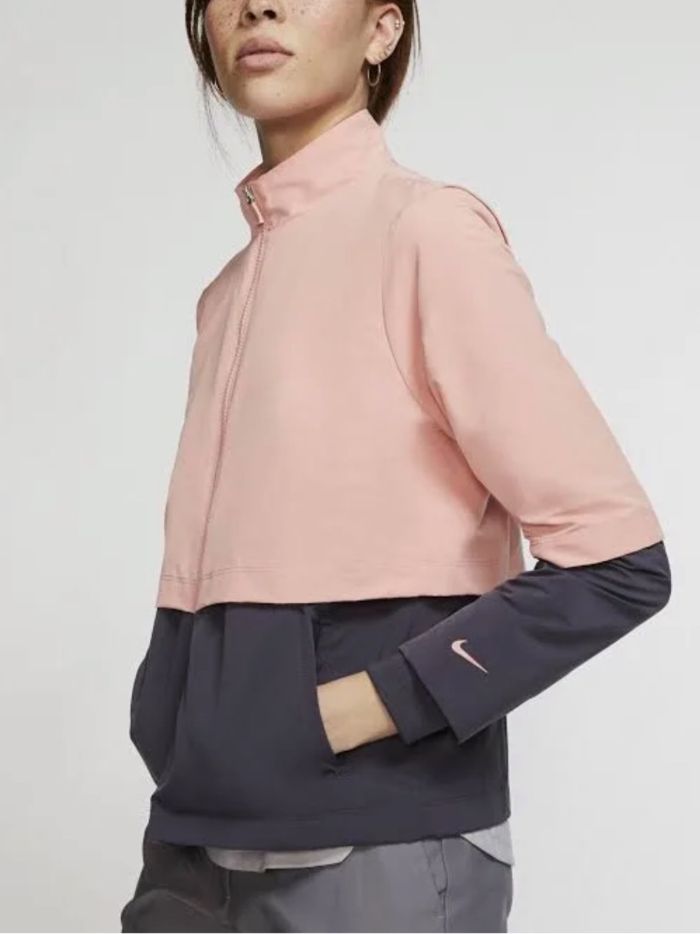 Nike HyperAdapt Shield Pink/Navy Golf Jacket Women’s XL